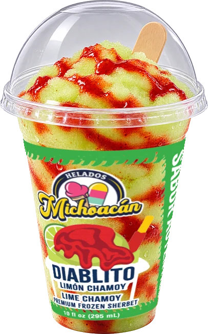 Helados Michoacán Diablito Limón Chamoy dessert cup