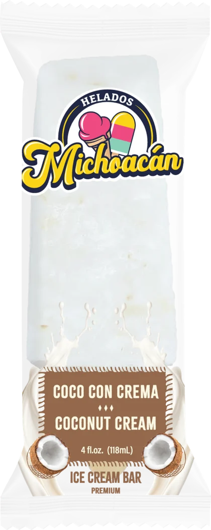 Helados Michoacán Coco con Crema (Coconut Cream) ice cream bar