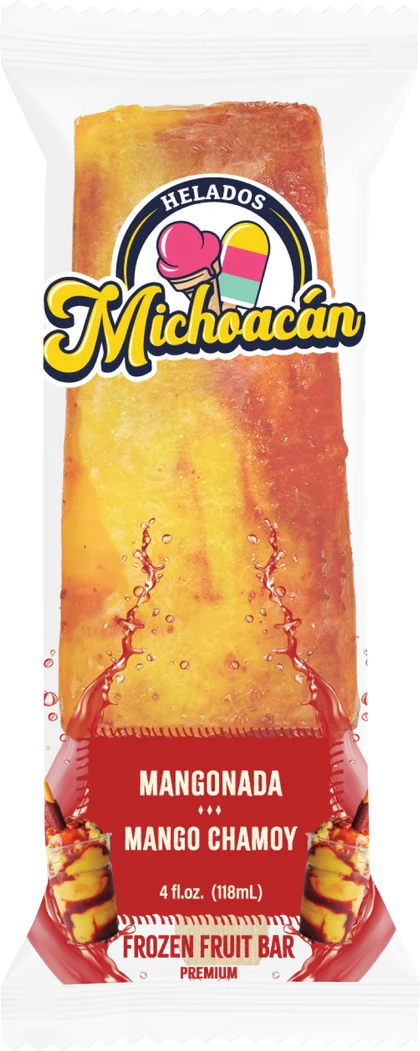 Helados Michoacán Mangonada (Mango Chamoy) frozen fruit bar
